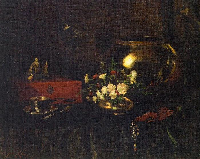 Chase, William Merritt Still Life with Brass Bowl